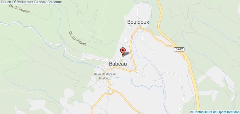 plan défibrillateurs Babeau-Bouldoux