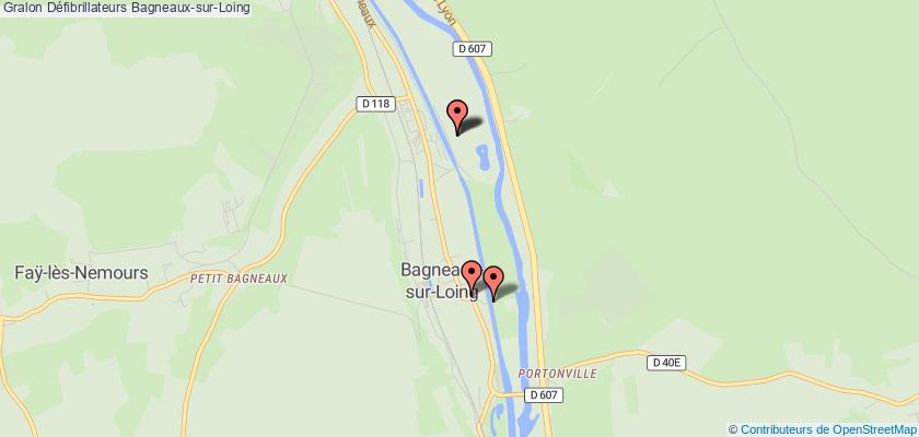 plan défibrillateurs Bagneaux-sur-Loing