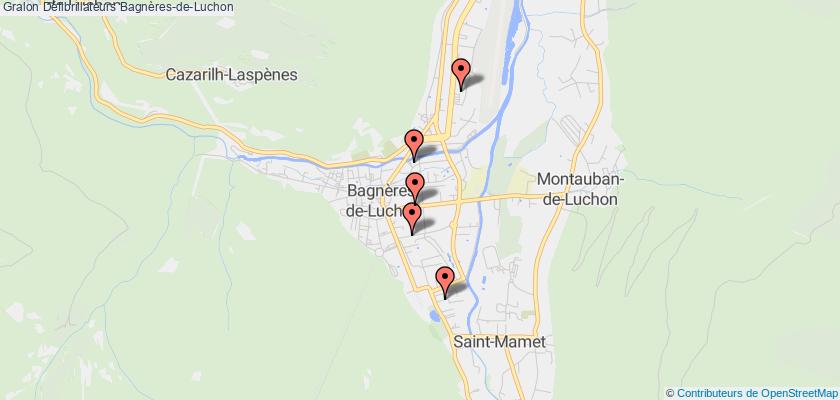 plan défibrillateurs Bagnères-de-Luchon