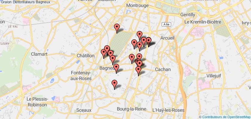 plan défibrillateurs Bagneux