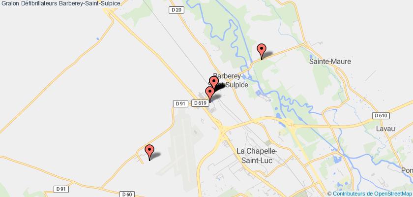plan défibrillateurs Barberey-Saint-Sulpice