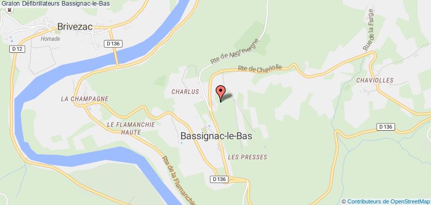 plan défibrillateurs Bassignac-le-Bas