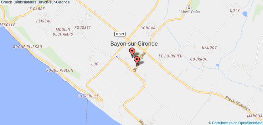 plan défibrillateurs Bayon-sur-Gironde