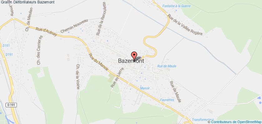 plan défibrillateurs Bazemont