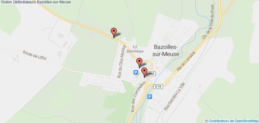 plan défibrillateurs Bazoilles-sur-Meuse