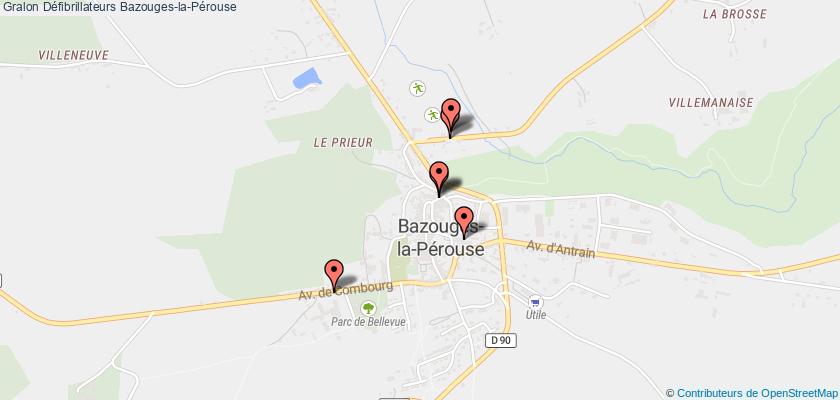 plan défibrillateurs Bazouges-la-Pérouse