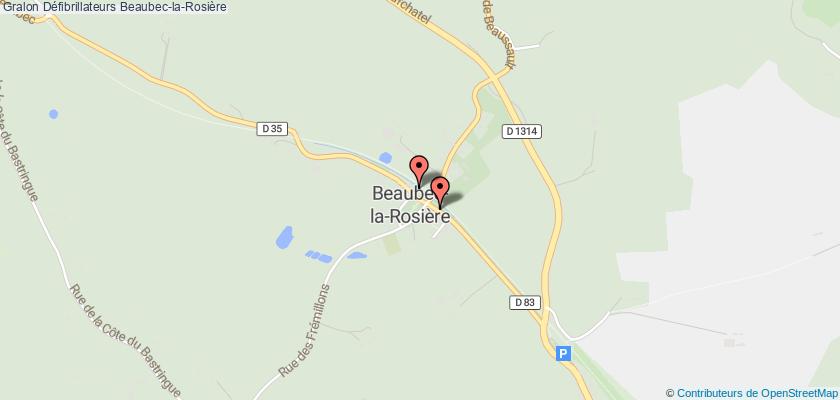 plan défibrillateurs Beaubec-la-Rosière