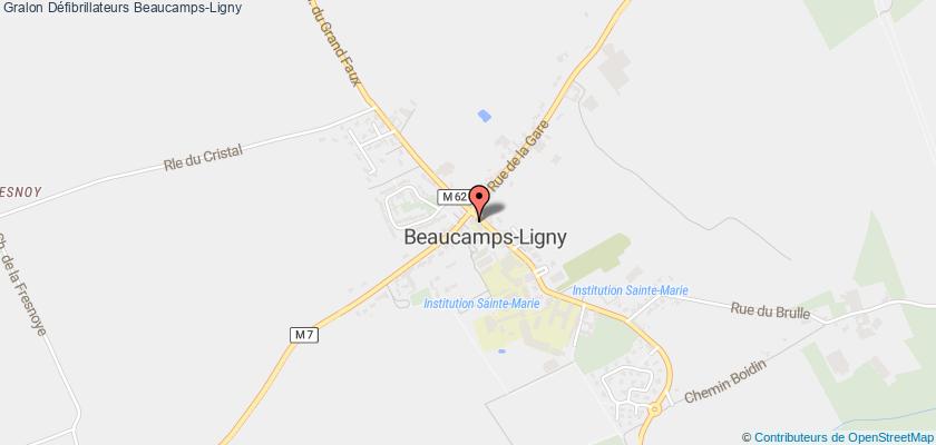 plan défibrillateurs Beaucamps-Ligny