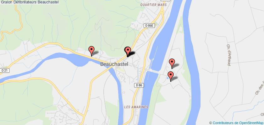 plan défibrillateurs Beauchastel