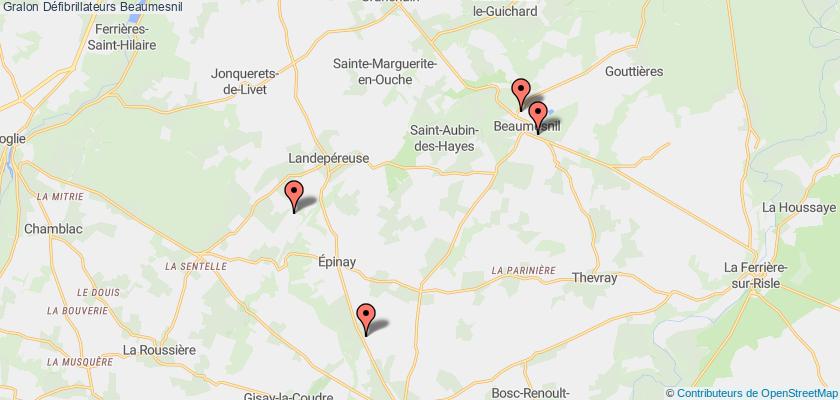 plan défibrillateurs Beaumesnil