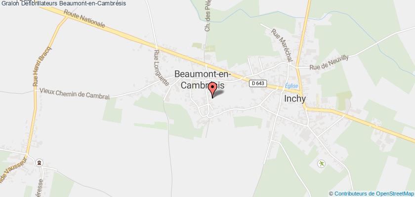 plan défibrillateurs Beaumont-en-Cambrésis