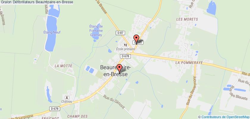 plan défibrillateurs Beaurepaire-en-Bresse