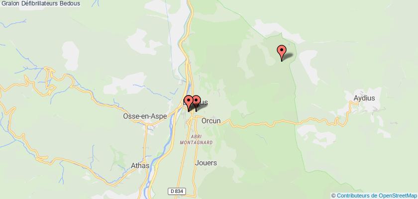 plan défibrillateurs Bedous