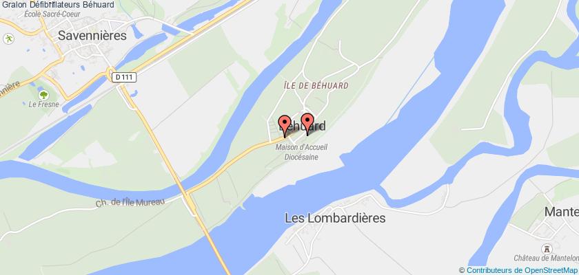 plan défibrillateurs Béhuard