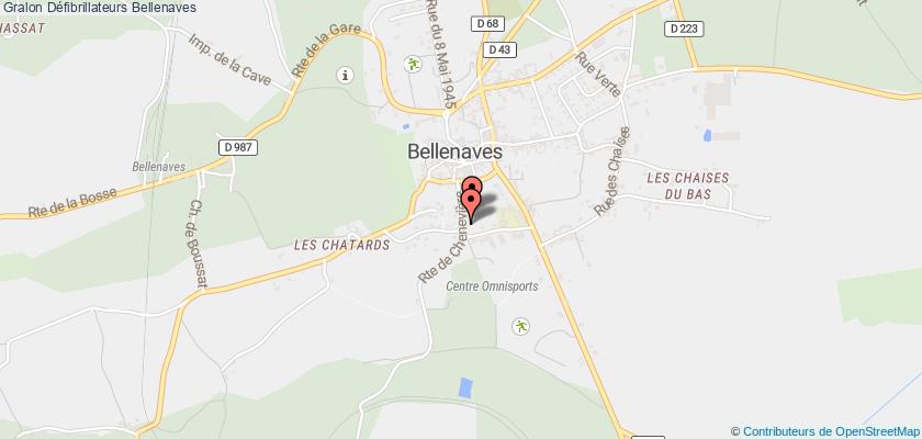 plan défibrillateurs Bellenaves