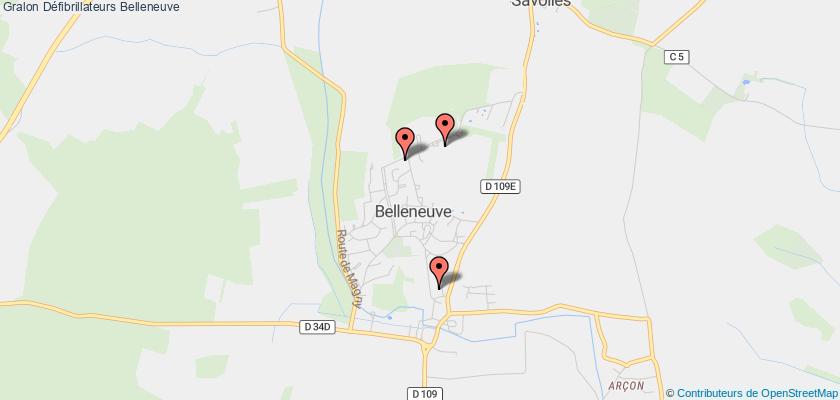 plan défibrillateurs Belleneuve