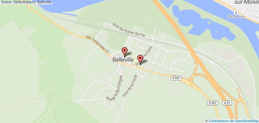 plan défibrillateurs Belleville
