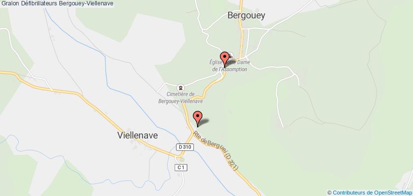 plan défibrillateurs Bergouey-Viellenave