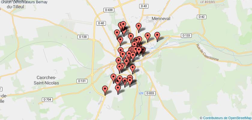 plan défibrillateurs Bernay