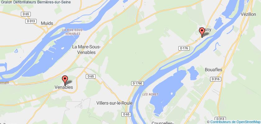 plan défibrillateurs Bernières-sur-Seine