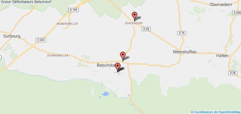 plan défibrillateurs Betschdorf