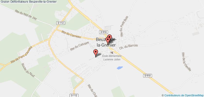 plan défibrillateurs Beuzeville-la-Grenier