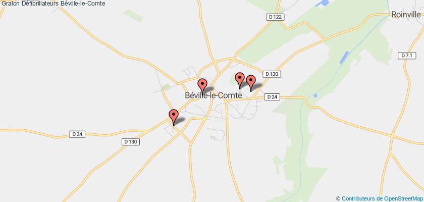 plan défibrillateurs Béville-le-Comte