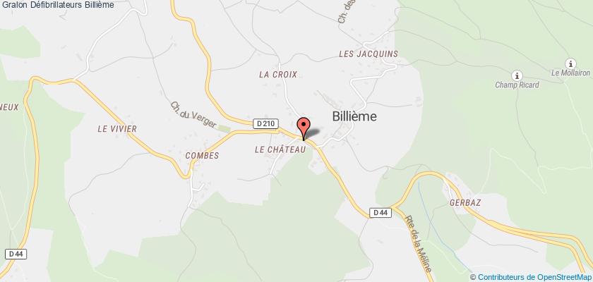 plan défibrillateurs Billième