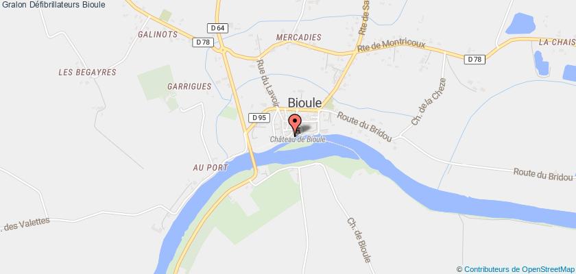 plan défibrillateurs Bioule