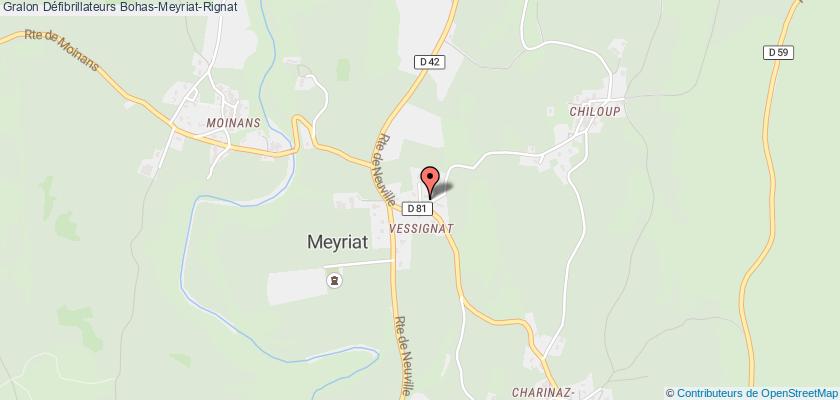 plan défibrillateurs Bohas-Meyriat-Rignat