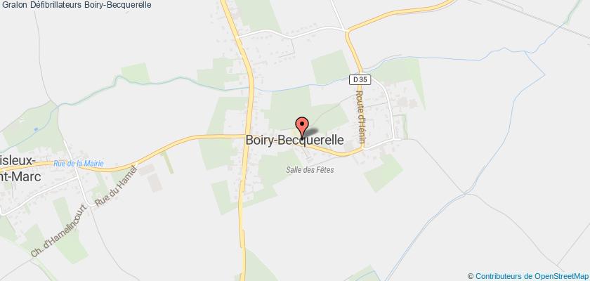plan défibrillateurs Boiry-Becquerelle