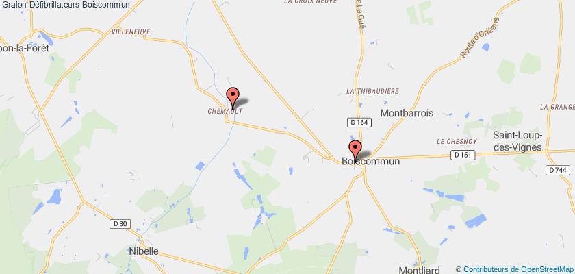plan défibrillateurs Boiscommun