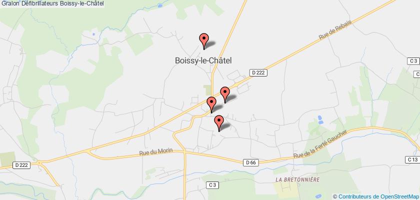 plan défibrillateurs Boissy-le-Châtel