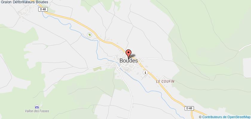 plan défibrillateurs Boudes