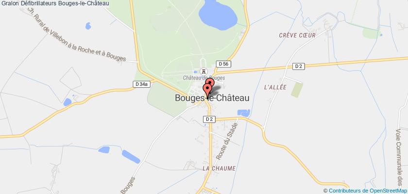 plan défibrillateurs Bouges-le-Château
