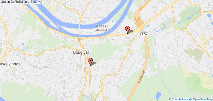 plan défibrillateurs Bougival