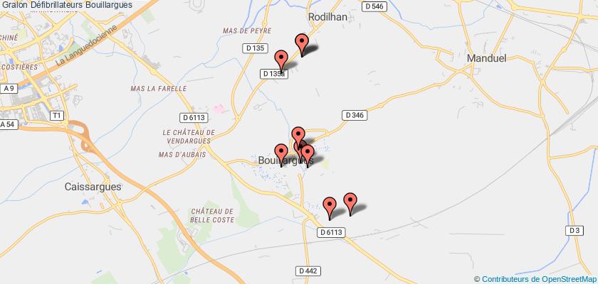 plan défibrillateurs Bouillargues
