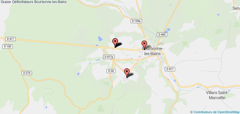plan défibrillateurs Bourbonne-les-Bains