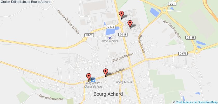plan défibrillateurs Bourg-Achard