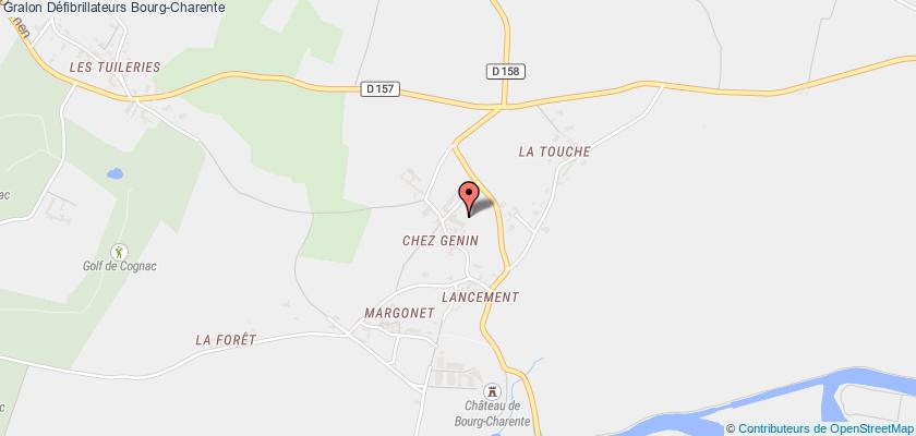 plan défibrillateurs Bourg-Charente