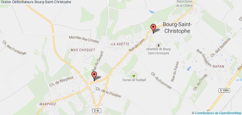plan défibrillateurs Bourg-Saint-Christophe