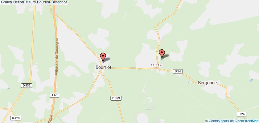 plan défibrillateurs Bourriot-Bergonce