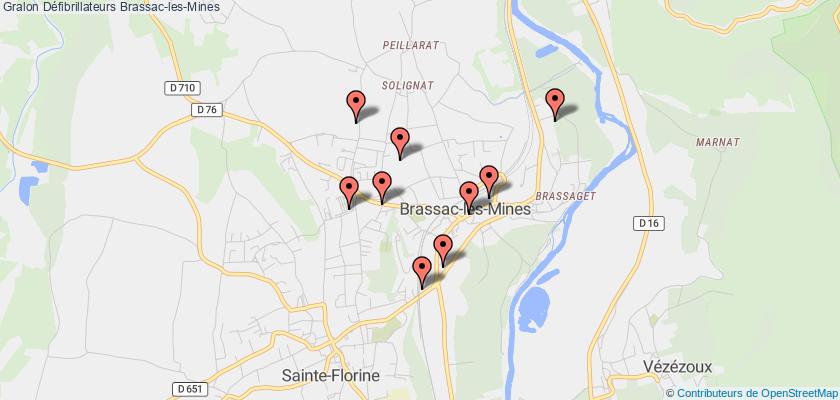 plan défibrillateurs Brassac-les-Mines