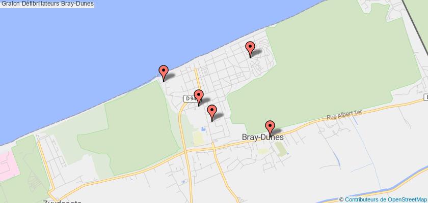 plan défibrillateurs Bray-Dunes
