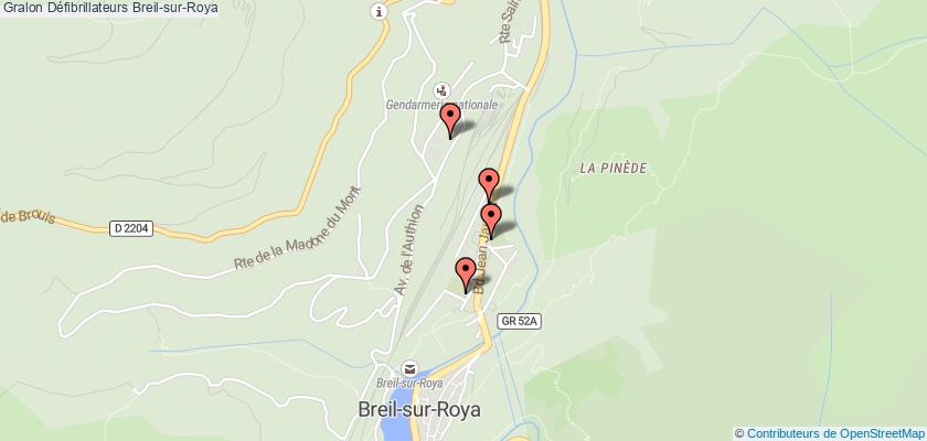 plan défibrillateurs Breil-sur-Roya