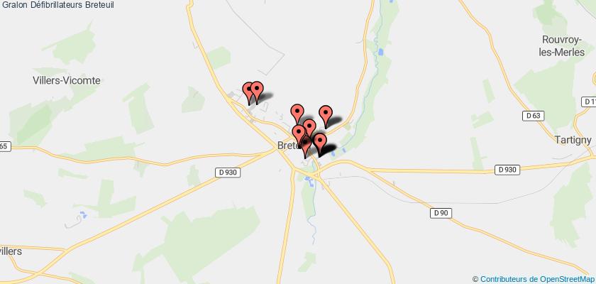 plan défibrillateurs Breteuil