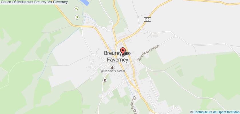 plan défibrillateurs Breurey-lès-Faverney