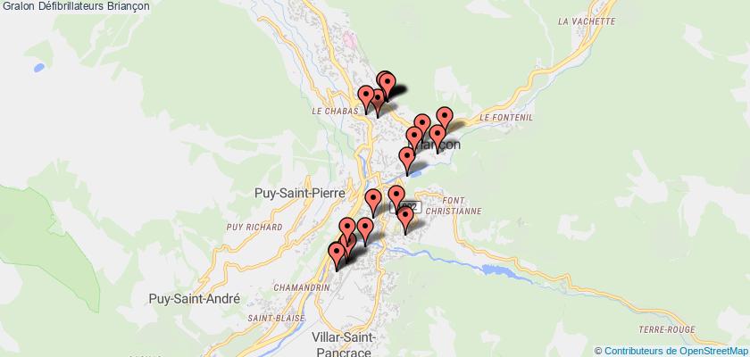 plan défibrillateurs Briançon