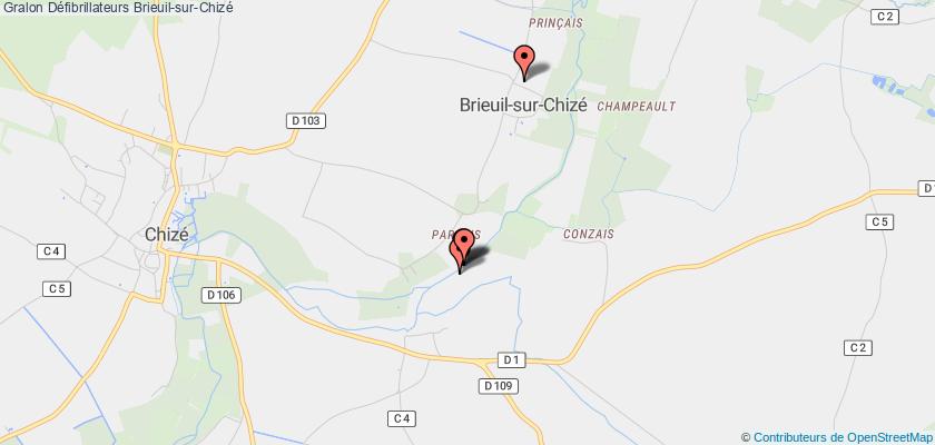 plan défibrillateurs Brieuil-sur-Chizé