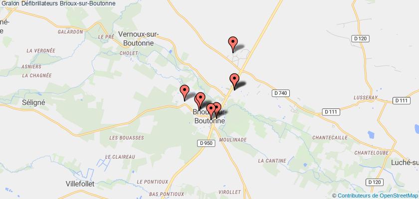 plan défibrillateurs Brioux-sur-Boutonne